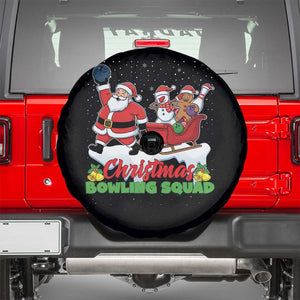 Christmas Bowling Squad Spare Tire Cover Funny Holiday Bowler TS12 Black Print Your Wear