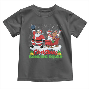 Christmas Bowling Squad Toddler T Shirt Funny Holiday Bowler TS12 Dark Heather Print Your Wear
