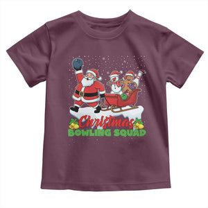 Christmas Bowling Squad Toddler T Shirt Funny Holiday Bowler TS12 Maroon Print Your Wear