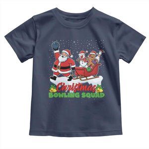 Christmas Bowling Squad Toddler T Shirt Funny Holiday Bowler TS12 Navy Print Your Wear