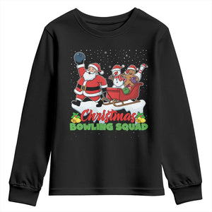 Christmas Bowling Squad Youth Sweatshirt Funny Holiday Bowler TS12 Black Print Your Wear