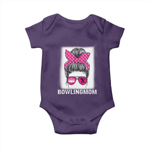 Bowling Mom Life Baby Onesie Funny Bowler Gift TS12 Purple Print Your Wear