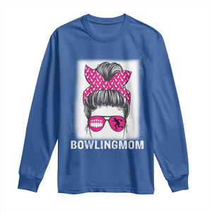 Bowling Mom Life Long Sleeve Shirt Funny Bowler Gift TS12 Royal Blue Print Your Wear