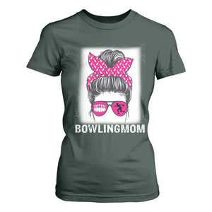 Bowling Mom Life T Shirt For Women Funny Bowler Gift TS12 Dark Forest Green Print Your Wear