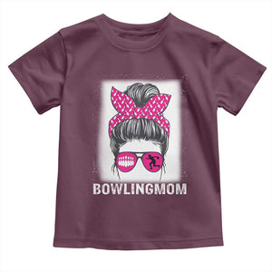 Bowling Mom Life Toddler T Shirt Funny Bowler Gift TS12 Maroon Print Your Wear