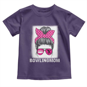 Bowling Mom Life Toddler T Shirt Funny Bowler Gift TS12 Purple Print Your Wear