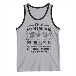 Funny Plant Lover Tank Top Im A Plantaholic On My Way To Get More Plants TS12 Athletic Heather Black Print Your Wear