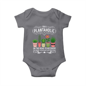 Funny Plantaholic Baby Onesie Im On My Way To Get More Plants TS12 Charcoal Print Your Wear