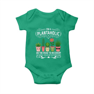 Funny Plantaholic Baby Onesie Im On My Way To Get More Plants TS12 Irish Green Print Your Wear