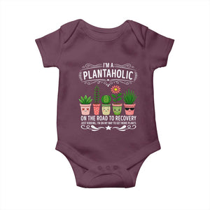Funny Plantaholic Baby Onesie Im On My Way To Get More Plants TS12 Maroon Print Your Wear