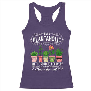 Funny Plantaholic Racerback Tank Top Im On My Way To Get More Plants TS12 Purple Print Your Wear