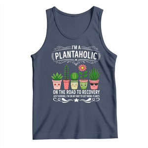 Funny Plantaholic Tank Top Im On My Way To Get More Plants TS12 Navy Print Your Wear