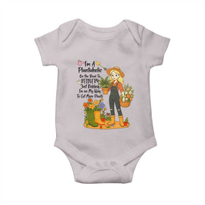 Plantaholic Baby Onesie Im On My Way To Get More Plants TS12 Ice Gray Print Your Wear