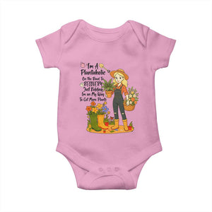 Plantaholic Baby Onesie Im On My Way To Get More Plants TS12 Light Pink Print Your Wear