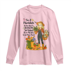 Plantaholic Long Sleeve Shirt Im On My Way To Get More Plants TS12 Light Pink Print Your Wear