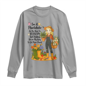 Plantaholic Long Sleeve Shirt Im On My Way To Get More Plants TS12 Sport Gray Print Your Wear