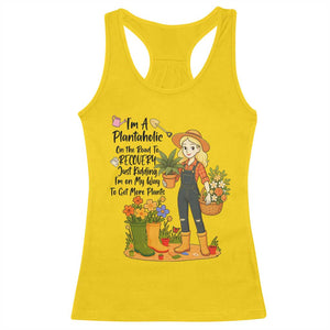 Plantaholic Racerback Tank Top Im On My Way To Get More Plants TS12 Daisy Print Your Wear
