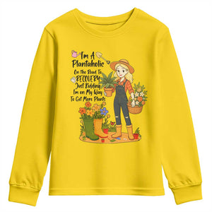 Plantaholic Youth Sweatshirt Im On My Way To Get More Plants TS12 Daisy Print Your Wear