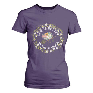 Gardening Lover Gift T Shirt For Women Life Is Better In The Garden TS12 Purple Print Your Wear