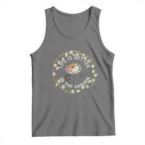 Gardening Lover Gift Tank Top Life Is Better In The Garden TS12 Black Heather Print Your Wear