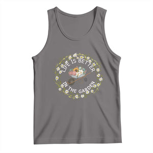 Gardening Lover Gift Tank Top Life Is Better In The Garden TS12 Deep Heather Print Your Wear