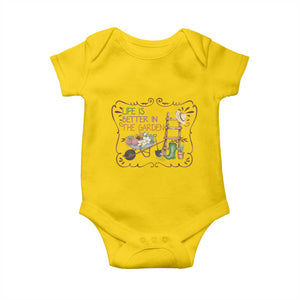Life Is Better In The Garden Baby Onesie Funny Gardening Quote TS12 Daisy Print Your Wear