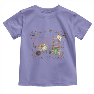 Life Is Better In The Garden Toddler T Shirt Funny Gardening Quote TS12 Violet Print Your Wear
