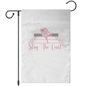 Slay The Court Tennis Girl Garden Flag Gift For Sport Lover TS12 White Print Your Wear