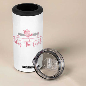 Slay The Court Tennis Girl 4 in 1 Can Cooler Tumbler Gift For Sport Lover TS12 Print Your Wear