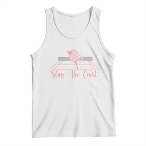 Slay The Court Tennis Girl Tank Top Gift For Sport Lover TS12 White Print Your Wear