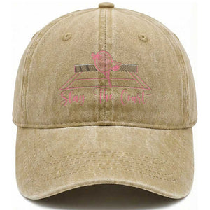 Slay The Court Tennis Girl Washed Cotton Baseball Cap Gift For Sport Lover TS12 Print Your Wear