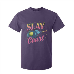 Slay The Court Queen T Shirt For Kid Witty Tennis Player Gift For Girls TS12 Purple Print Your Wear