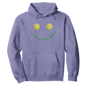 Slay The Court Tennis Girl Hoodie Funny Tennis Player Gift TS12 Violet Print Your Wear