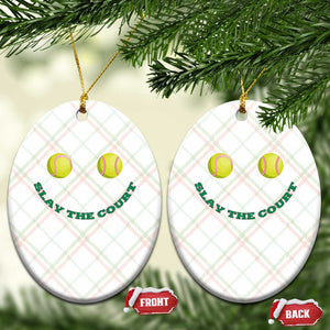 Slay The Court Tennis Girl Ceramic Ornament Funny Tennis Player Gift TS12 Print Your Wear