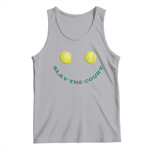 Slay The Court Tennis Girl Tank Top Funny Tennis Player Gift TS12 Athletic Heather Print Your Wear