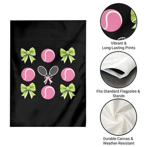 Pink Bow Coquette Tennis Lover Garden Flag Funny Tennis Girl Gift TS12 Print Your Wear