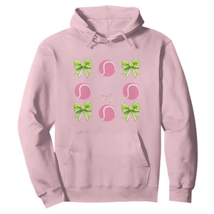 Pink Bow Coquette Tennis Lover Hoodie Funny Tennis Girl Gift TS12 Light Pink Print Your Wear