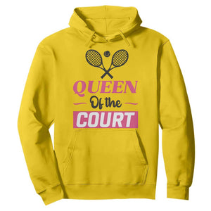 Queen Of The Court Hoodie Funny Tennis Girl Gift TS12 Daisy Print Your Wear