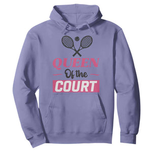 Queen Of The Court Hoodie Funny Tennis Girl Gift TS12 Violet Print Your Wear