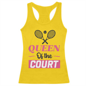 Queen Of The Court Racerback Tank Top Funny Tennis Girl Gift TS12 Daisy Print Your Wear
