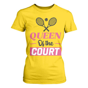 Queen Of The Court T Shirt For Women Funny Tennis Girl Gift TS12 Daisy Print Your Wear