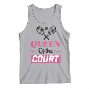 Queen Of The Court Tank Top Funny Tennis Girl Gift TS12 Athletic Heather Print Your Wear