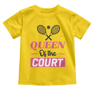 Queen Of The Court Toddler T Shirt Funny Tennis Girl Gift TS12 Daisy Print Your Wear