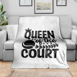 Funny Tennis Lover Gift Throw Blanket Queen Of The Court TS12 Print Your Wear
