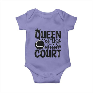 Funny Tennis Lover Gift Baby Onesie Queen Of The Court TS12 Violet Print Your Wear