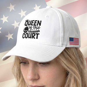 Funny Tennis Lover Gift Baseball Cap Queen Of The Court TS12 Print Your Wear