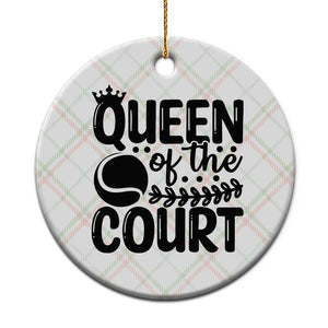 Funny Tennis Lover Gift Ceramic Ornament Queen Of The Court TS12 1pc Christmas Plaid Print Your Wear