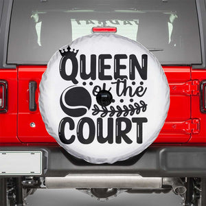 Funny Tennis Lover Gift Spare Tire Cover Queen Of The Court TS12 White Print Your Wear