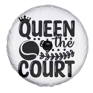 Funny Tennis Lover Gift Spare Tire Cover Queen Of The Court TS12 Print Your Wear