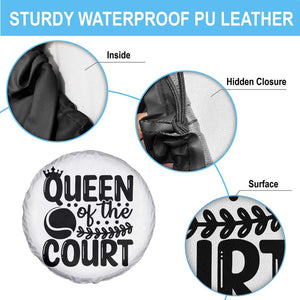 Funny Tennis Lover Gift Spare Tire Cover Queen Of The Court TS12 Print Your Wear